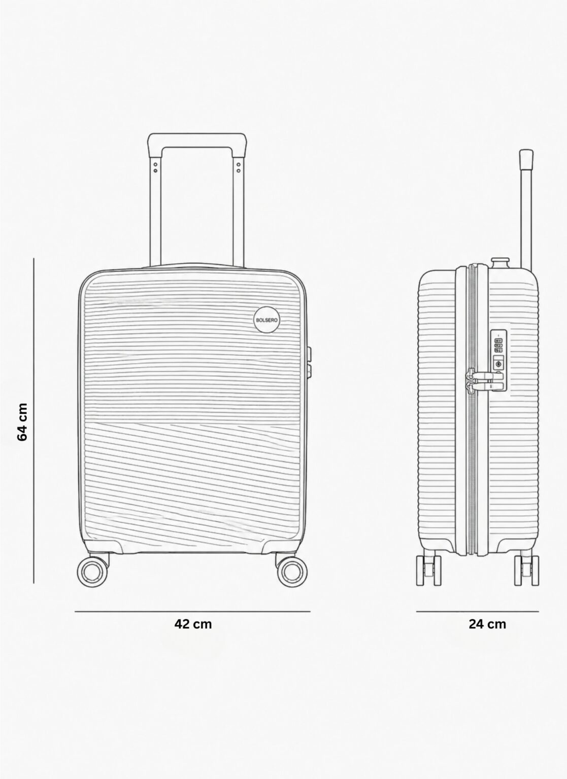 Lightweight hard-shell suitcase size M | Ճամպրուկ