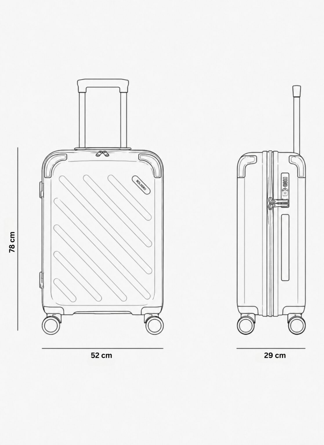 Durable Wheeled Suitcase for Travel in Yerevan size L | Ճամպրուկներ Երևանում
