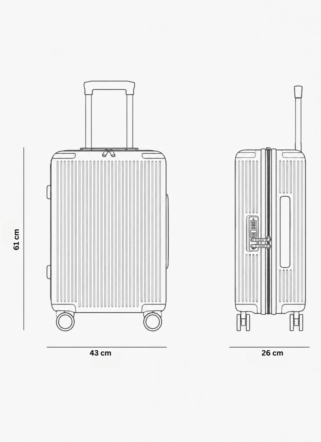 Trendy travel luggage | suitcase size M | ճամպրուկ