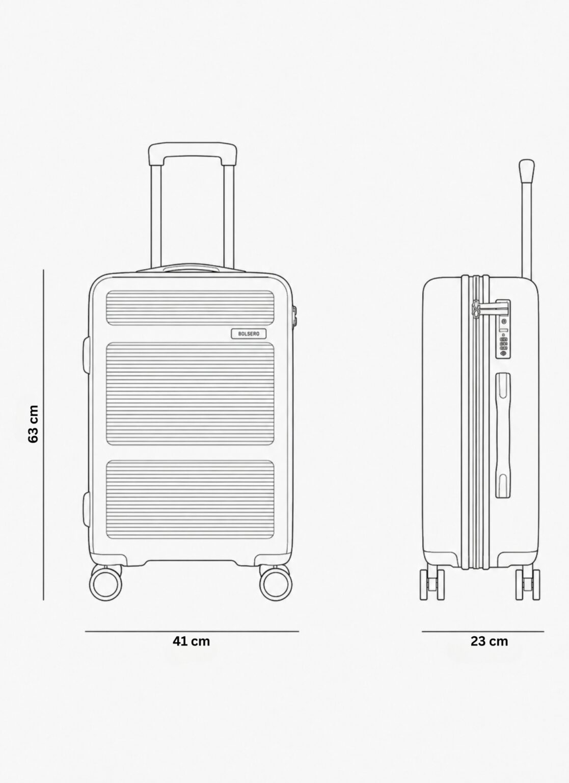 Trendy travel luggage | suitcase size M | ճամպրուկ